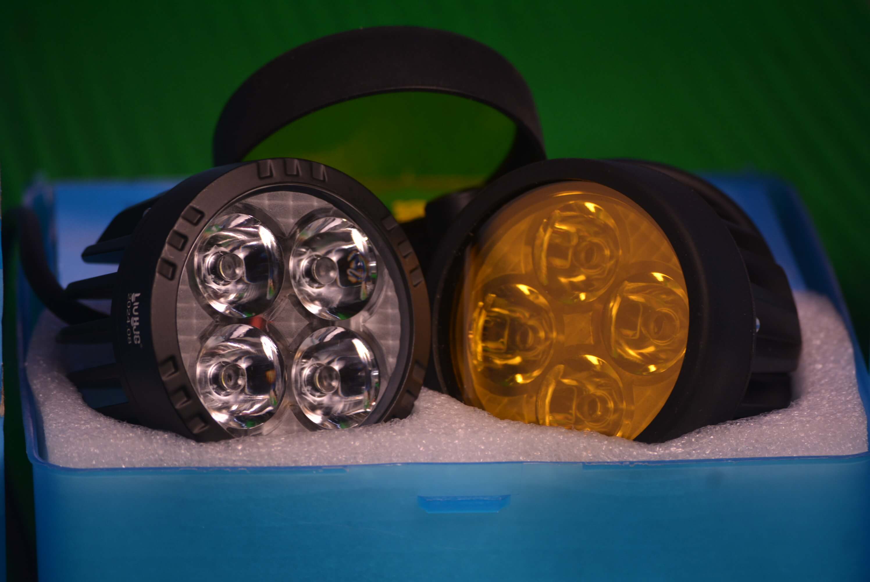 HJG 4LED FOGLIGHT WITH HARNESS YELLOW CAP