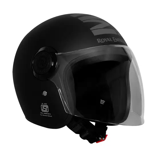 ROYAL ENFIELD MLG COPTER FACE LONG VISOR HELMET - MATT BLACK & GREY
